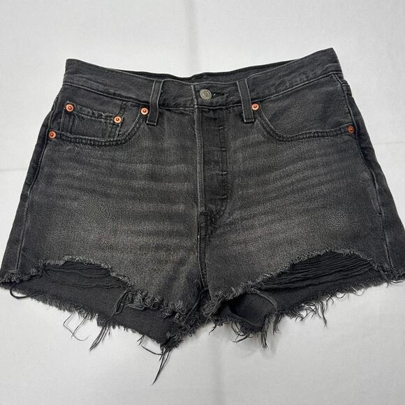 Levi’s Black Size 27 Denim Womens Premium Quality Vintage Shorts - Picture 2 of 5